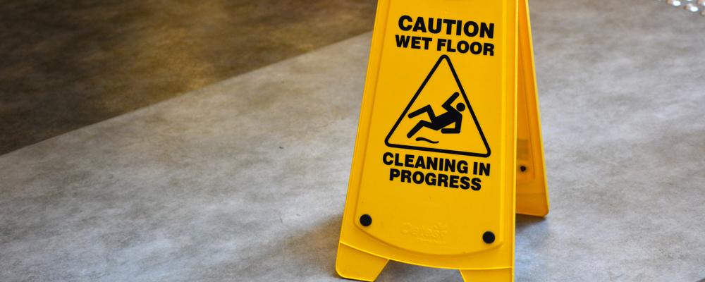 Slip & Fall Sign in Home Depot
